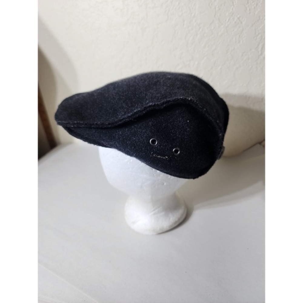 Kangol Dark Gray Driving Cap Boiled Wool  Size Large